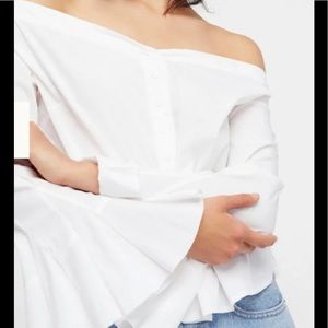 Free People white off shoulder blouse